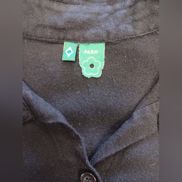 Farm Ruffled Black Sleeveless EUC Top Size Small - Picture 5 of 5